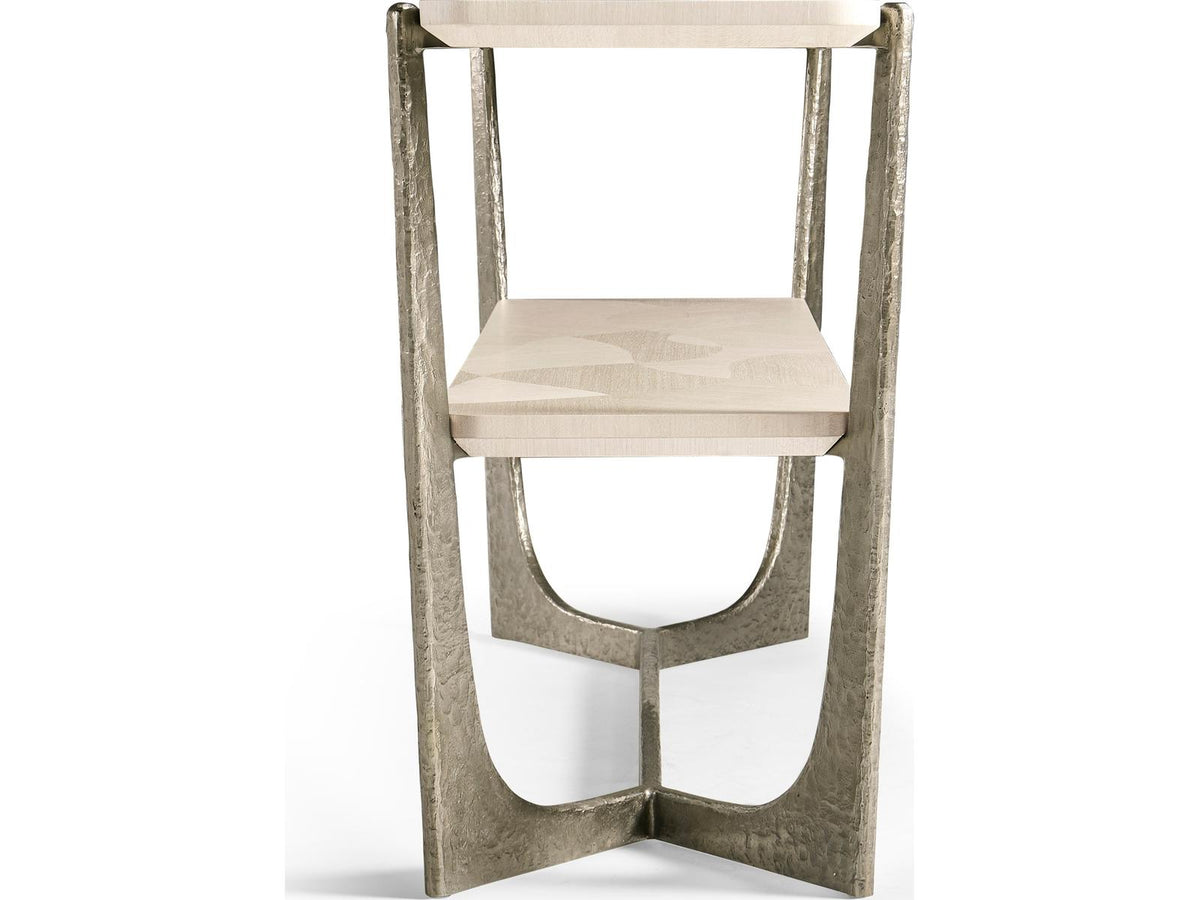 Tidepool Rectangular Wood Console Table in Natural Dyed Koto