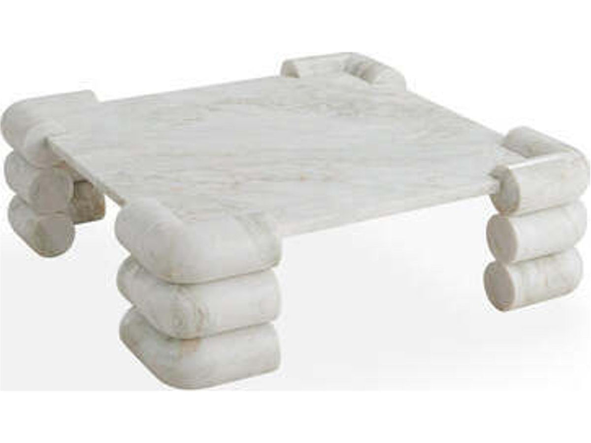 Circuit Square Coffee Table in Banswara Marble