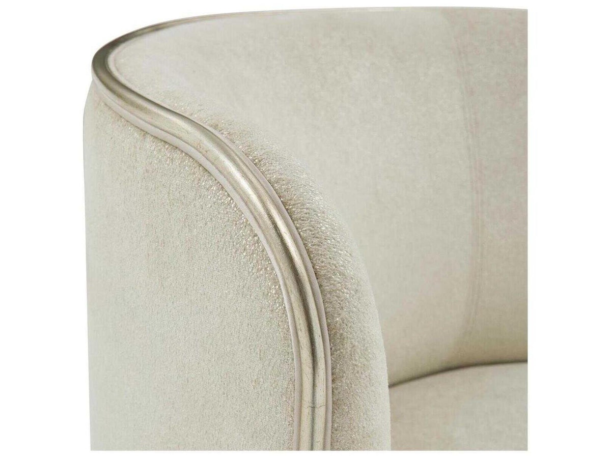 Bangle Cream Fabric Swivel Accent Chair