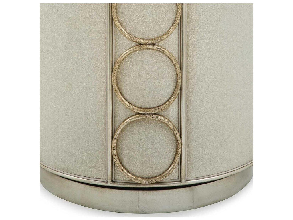 Bangle Cream Fabric Swivel Accent Chair