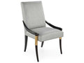 Savona Beech Wood Gray Upholstered Armless Dining Side Chair