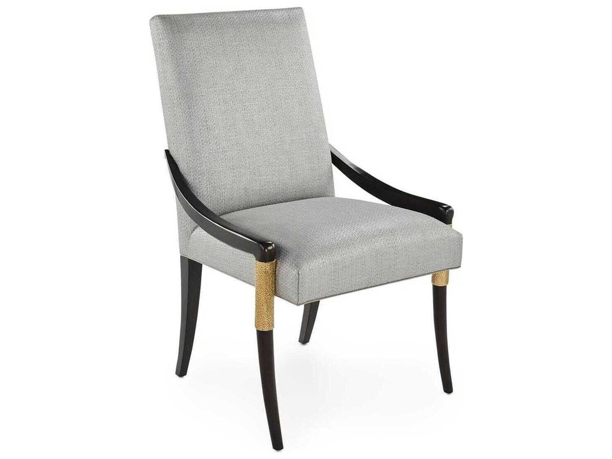 Savona Beech Wood Gray Upholstered Armless Dining Side Chair