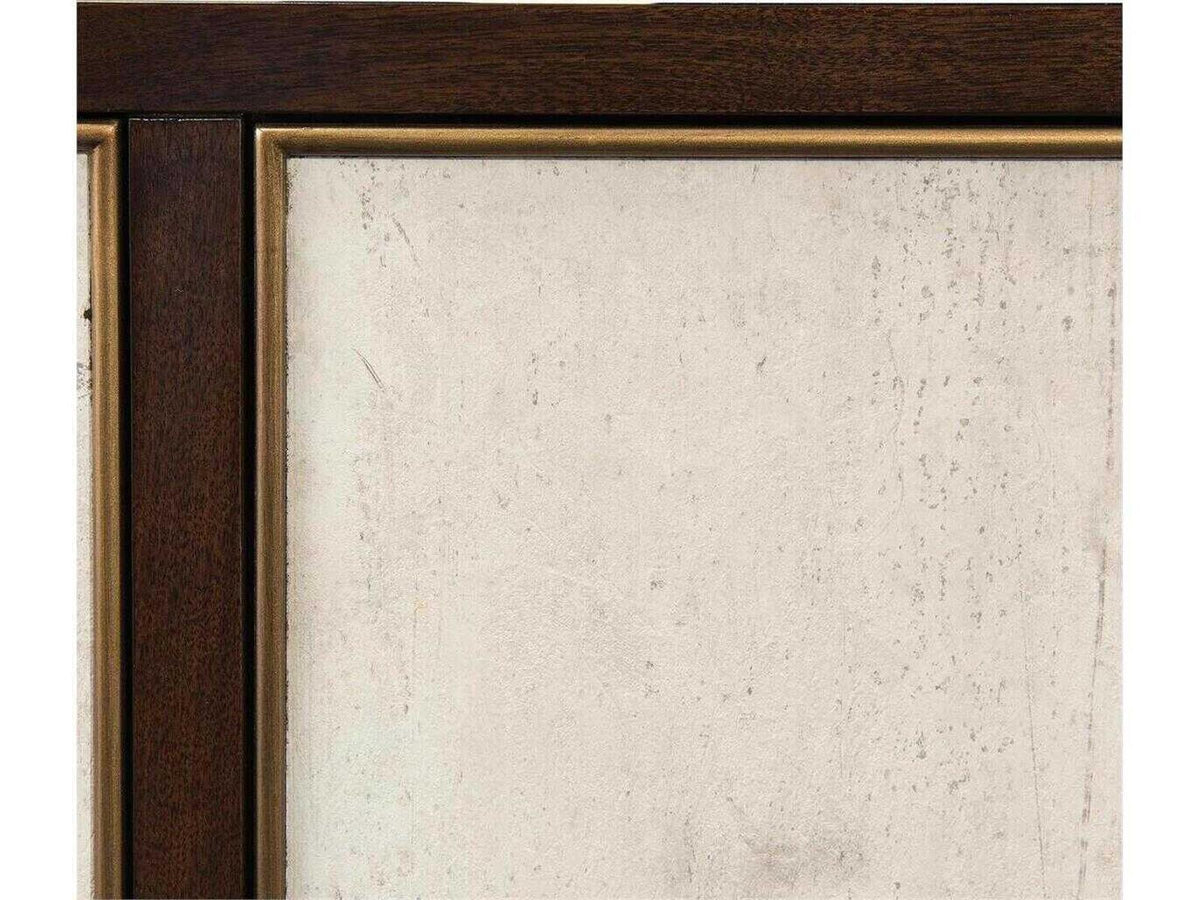 Mercia 4-Drawer 2-Door Credenza in American Black Walnut and Tiza Gesso