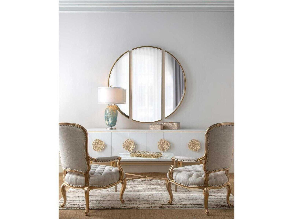 Mark McDowell Moder 84 Inch Ash Wood Sideboard in Beluga Gold