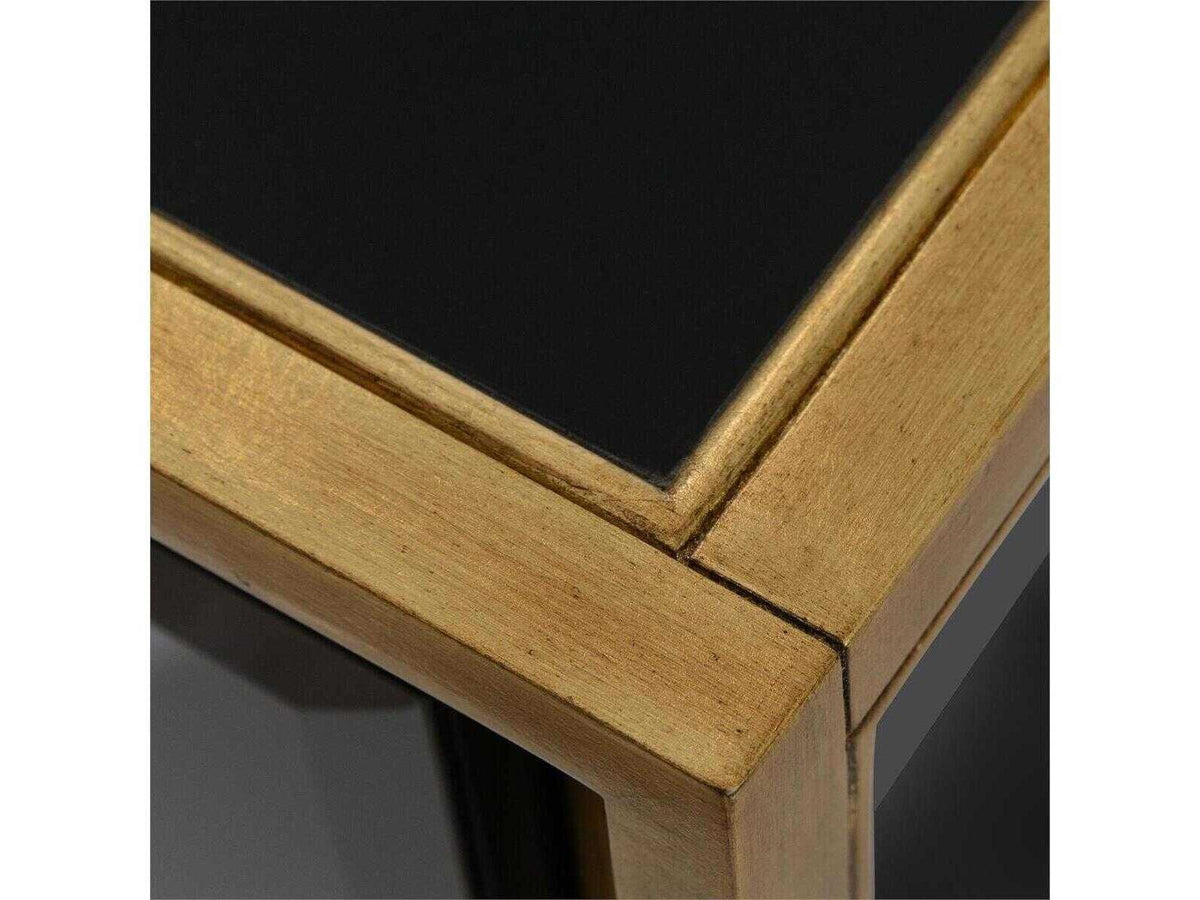 Mark McDowell Revne 94-Inch Beech Wood Credenza Sideboard in Black and Gold