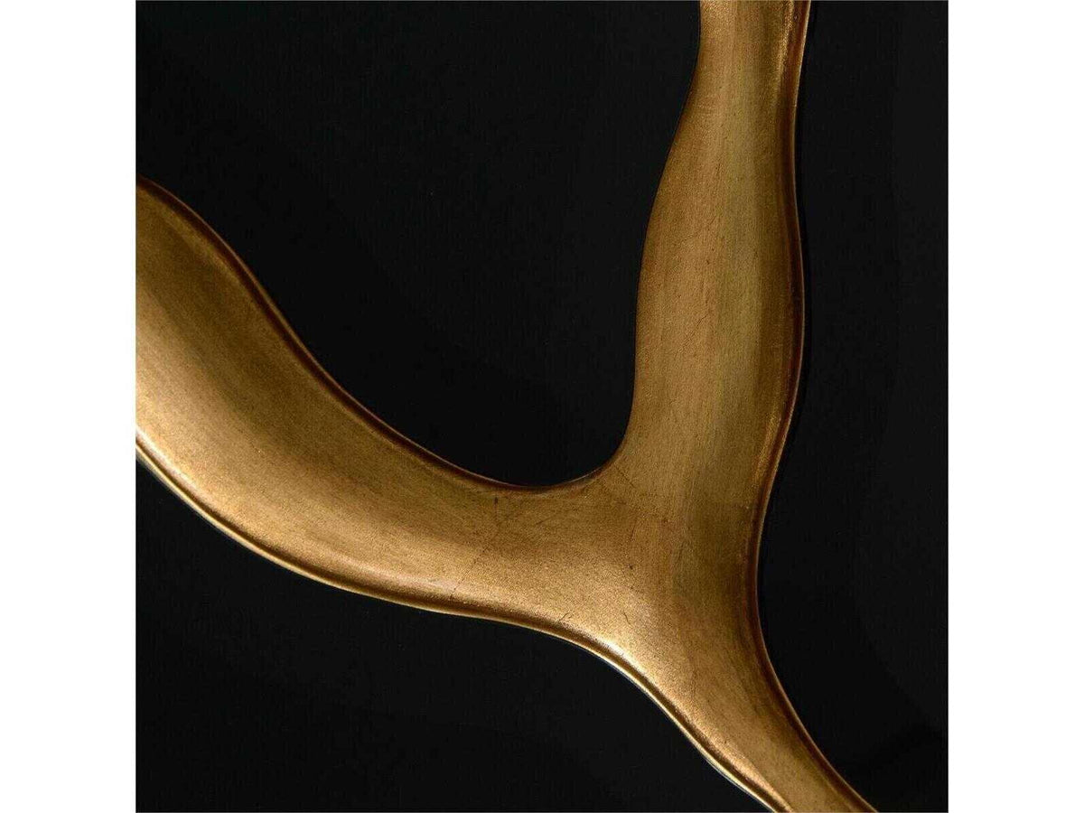 Mark McDowell Revne 94-Inch Beech Wood Credenza Sideboard in Black and Gold