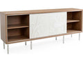 Bayside Sideboard in Suede Walnut with Coastal Motif
