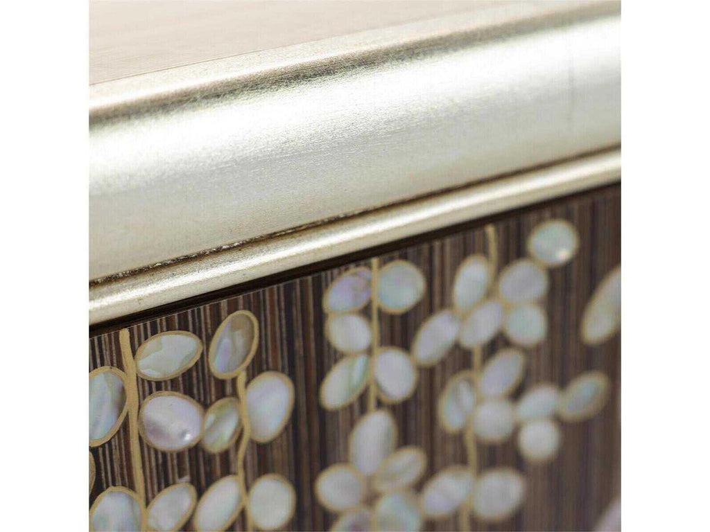 Wisteria 94 Inch Beech Wood Sideboard with Mother of Pearl Inlay