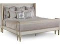 Vallejo King Platform Bed in Antique Beluga and Notre Dame Smoke Fabric