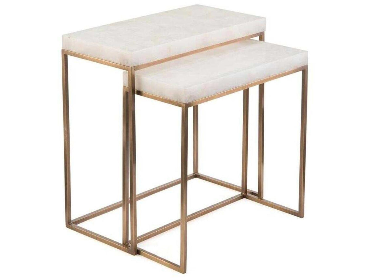 Mark McDowell Rectangular Marble End Table