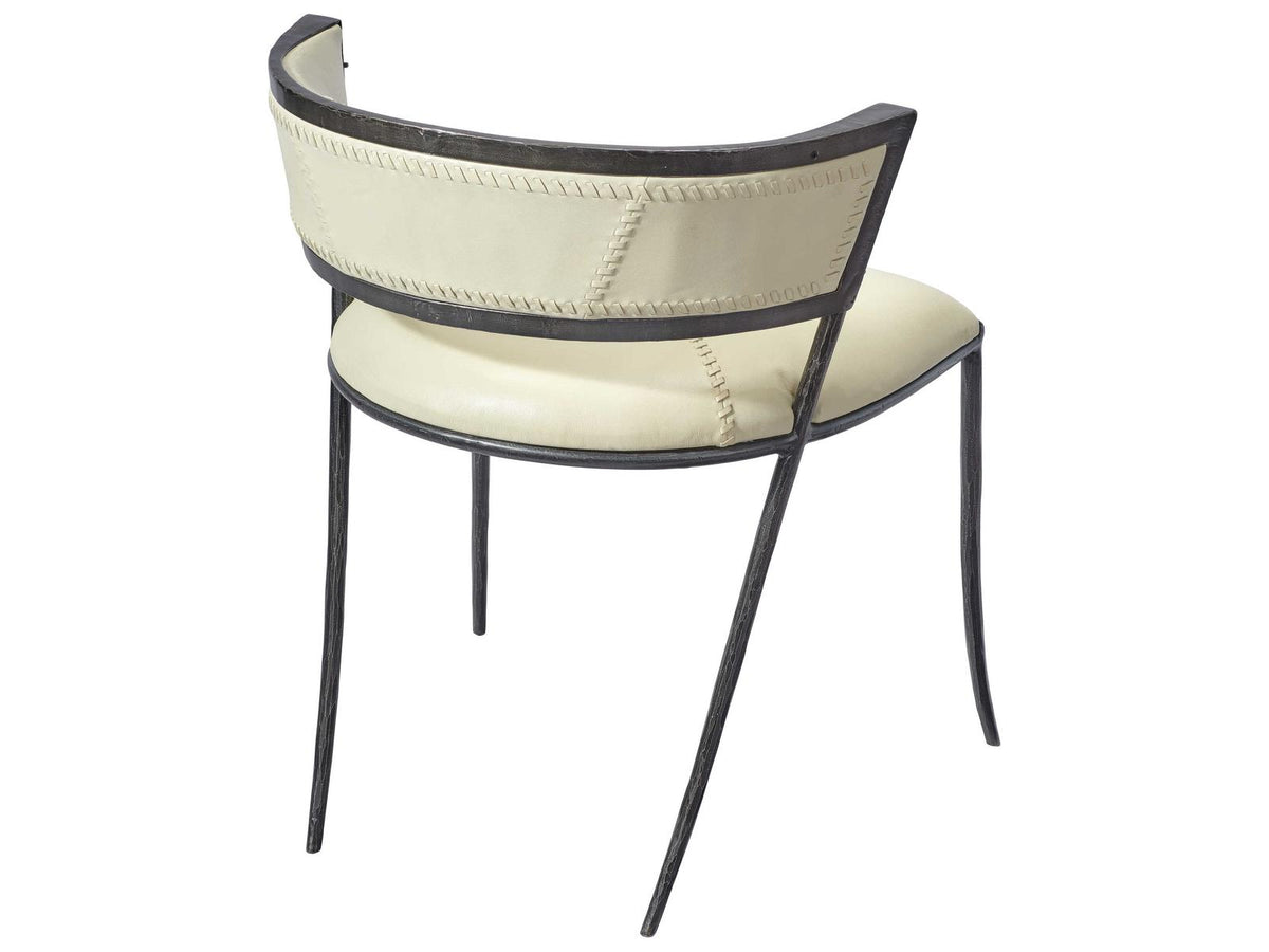 Nevado Leather Upholstered Side Dining Chair in Black