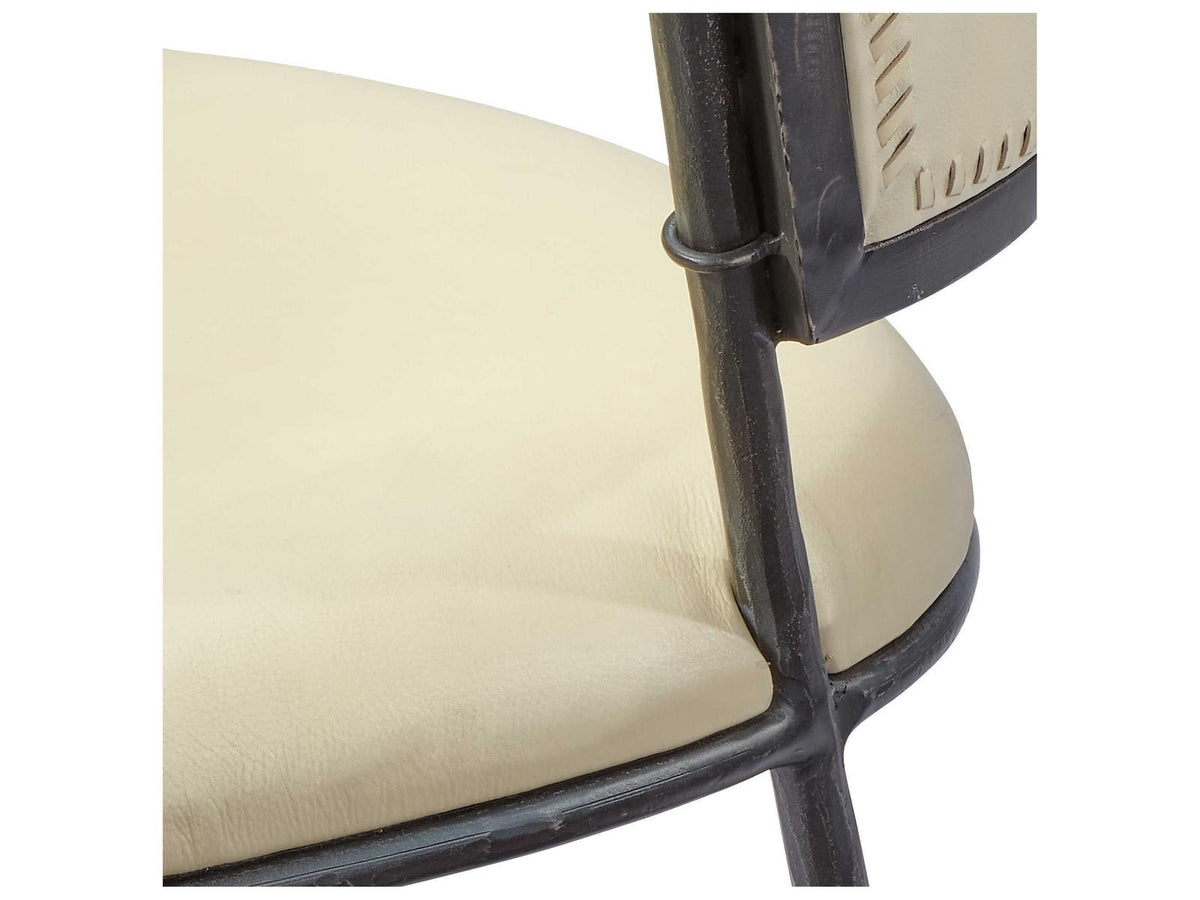Nevado Leather Upholstered Side Dining Chair in Black