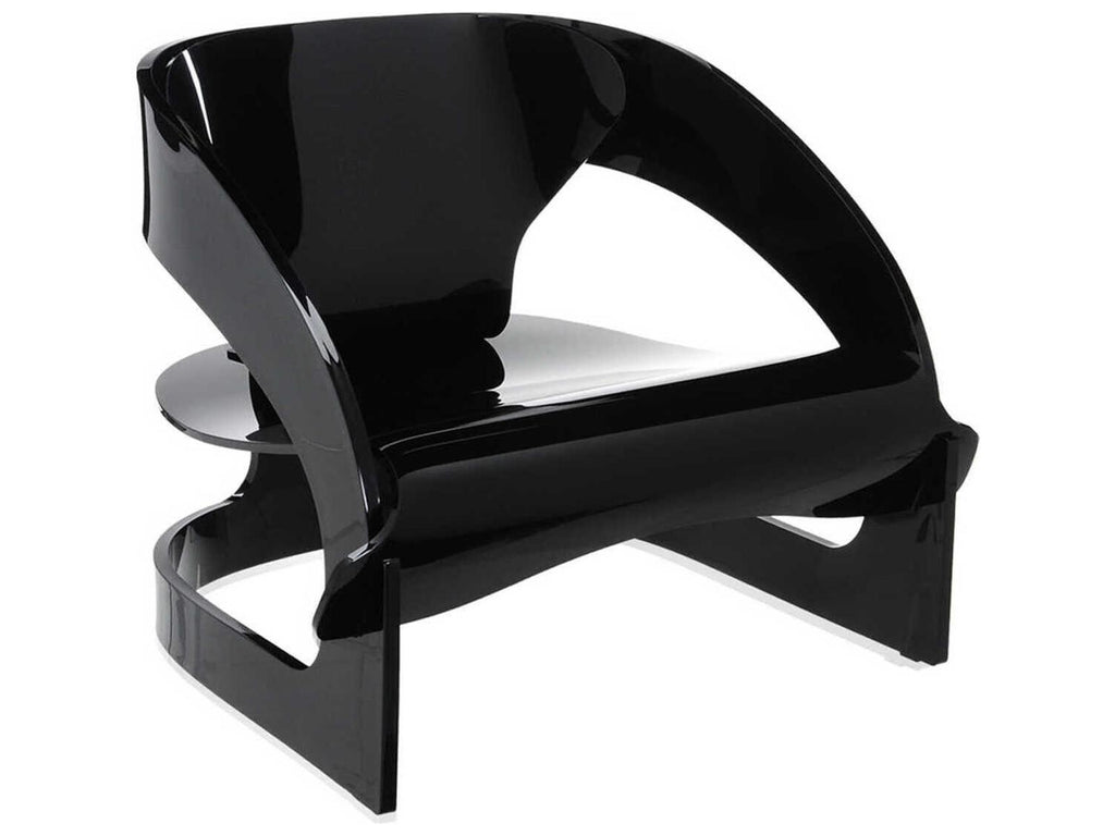 Joe Colombo Iconic PMMA Accent Chair in Opaque Black