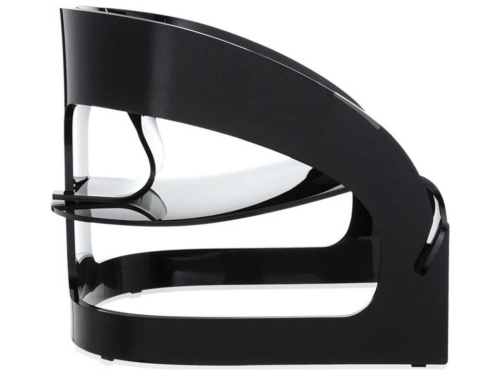 Joe Colombo Iconic PMMA Accent Chair in Opaque Black