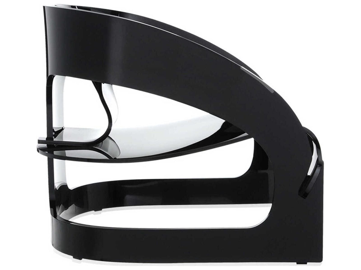 Joe Colombo Iconic PMMA Accent Chair in Opaque Black