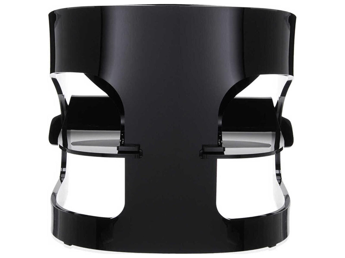 Joe Colombo Iconic PMMA Accent Chair in Opaque Black