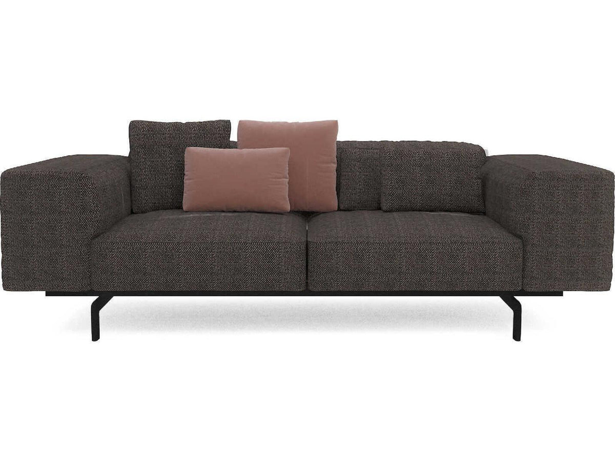 Largo 2-Seat Gubbio Fabric Sofa in Dove Gray