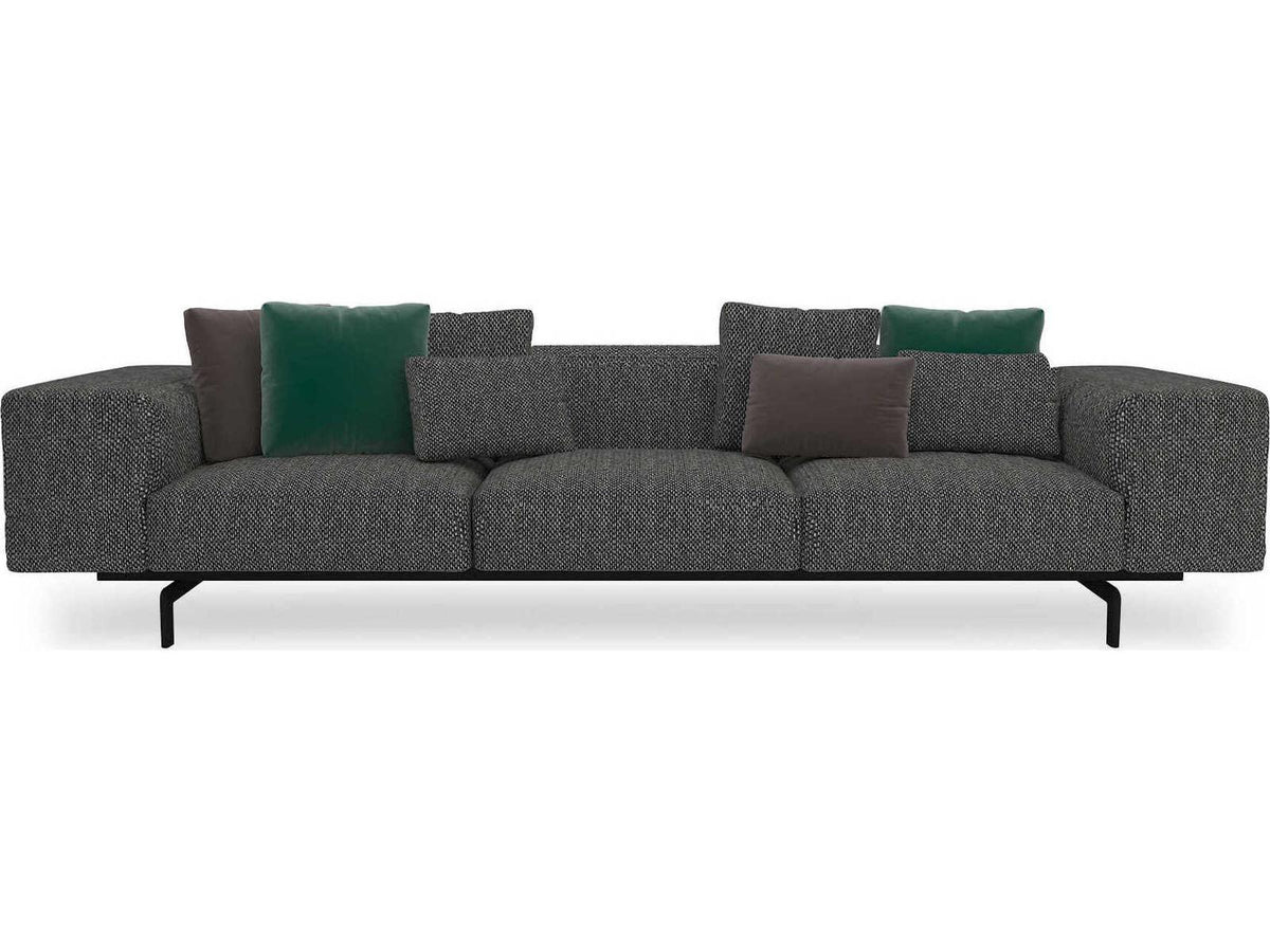 Largo 3-Seat Upholstered Sofa in Gubbio Dark Gray