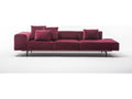 Largo 3-Seat Cardinal Red Velvet Sofa by Piero Lissoni