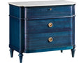 Vivienne Bow Front Nightstand with Marble Top