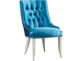 Ally Court Upholstered Dining Armchair in Fabric with Antique Walnut Finish