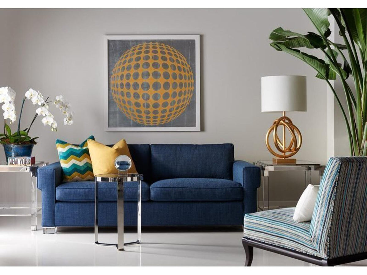 Hatcher 2-Seat Contemporary Sofa with Acrylic Legs