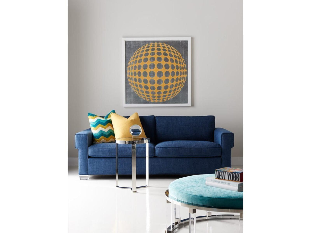 Hatcher 2-Seat Contemporary Sofa with Acrylic Legs