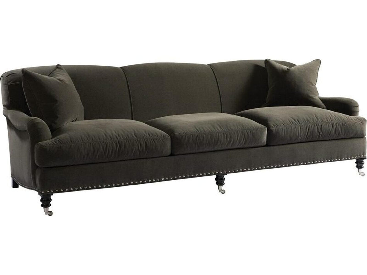 Albert Upholstered Sofa with Nailhead Trim and Casters