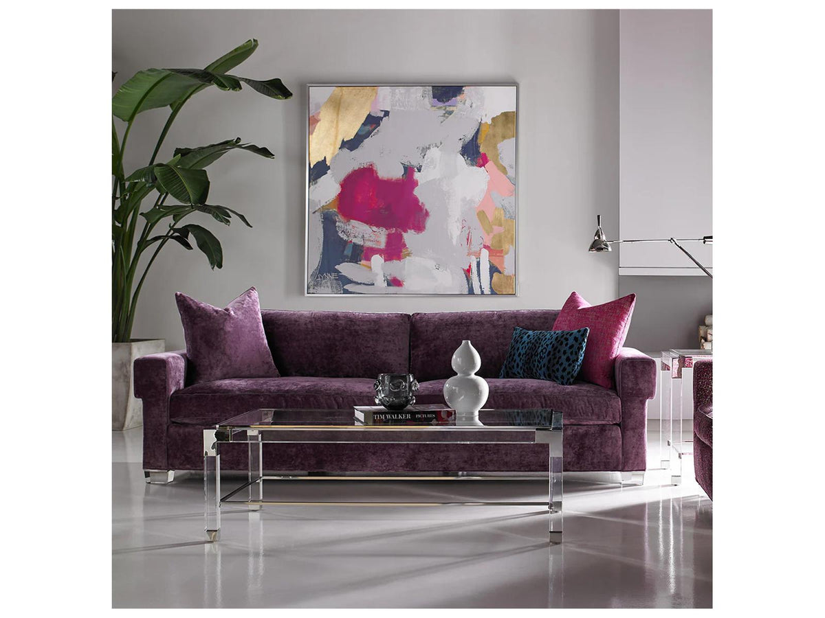 Hatcher 3-Seat Sofa with Clear Acrylic Legs