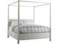 Andrea King Poster Bed in Sugar White Ash Wood with Removable Canopy