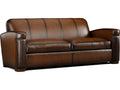 Jacques Leather Sofa with Nailhead Trim