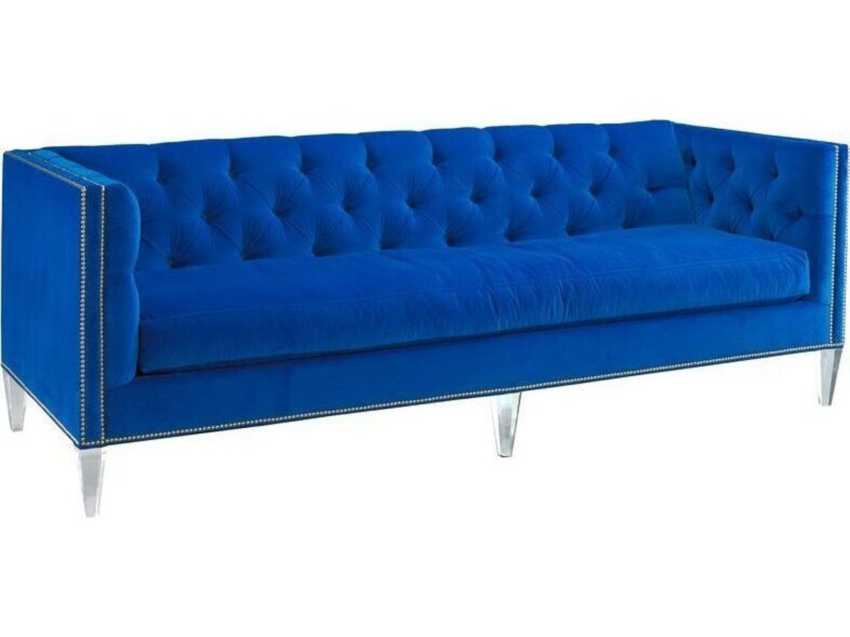 Wright Modern Stationary Sofa with Acrylic Legs