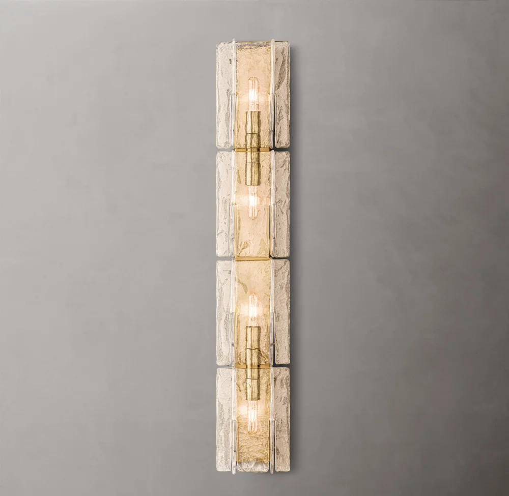 Lattice Clear Glass Sconce 49"