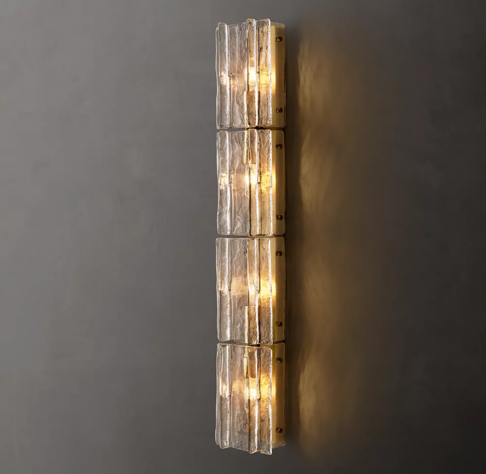 Lattice Clear Glass Sconce 49"
