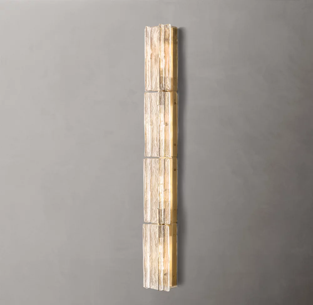 Lattice Clear Glass Sconce 49"