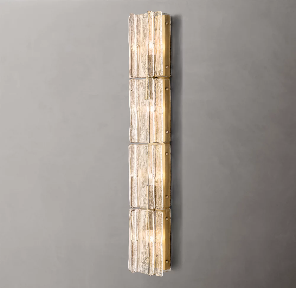 Lattice Clear Glass Sconce 49"