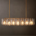 Lattice Linear Glass Chandelier 49"