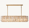 Lattice smoke glass linear chandelier 67"