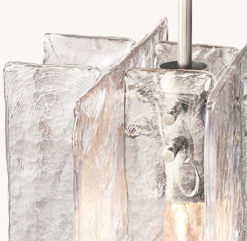 Lattice Clear Glass Pendant