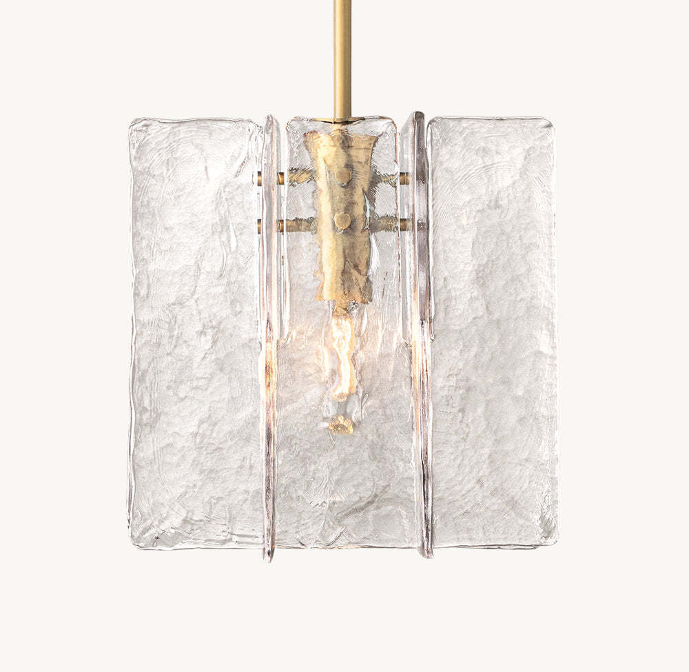 Lattice Clear Glass Pendant