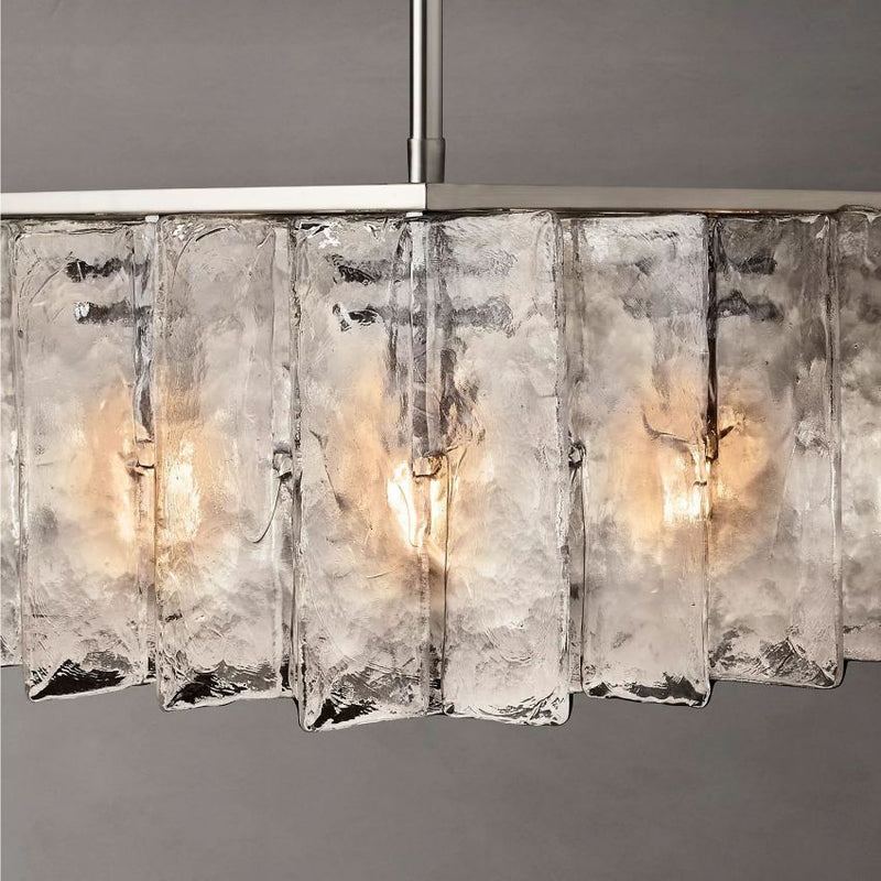 Lattice square chandelier 37"