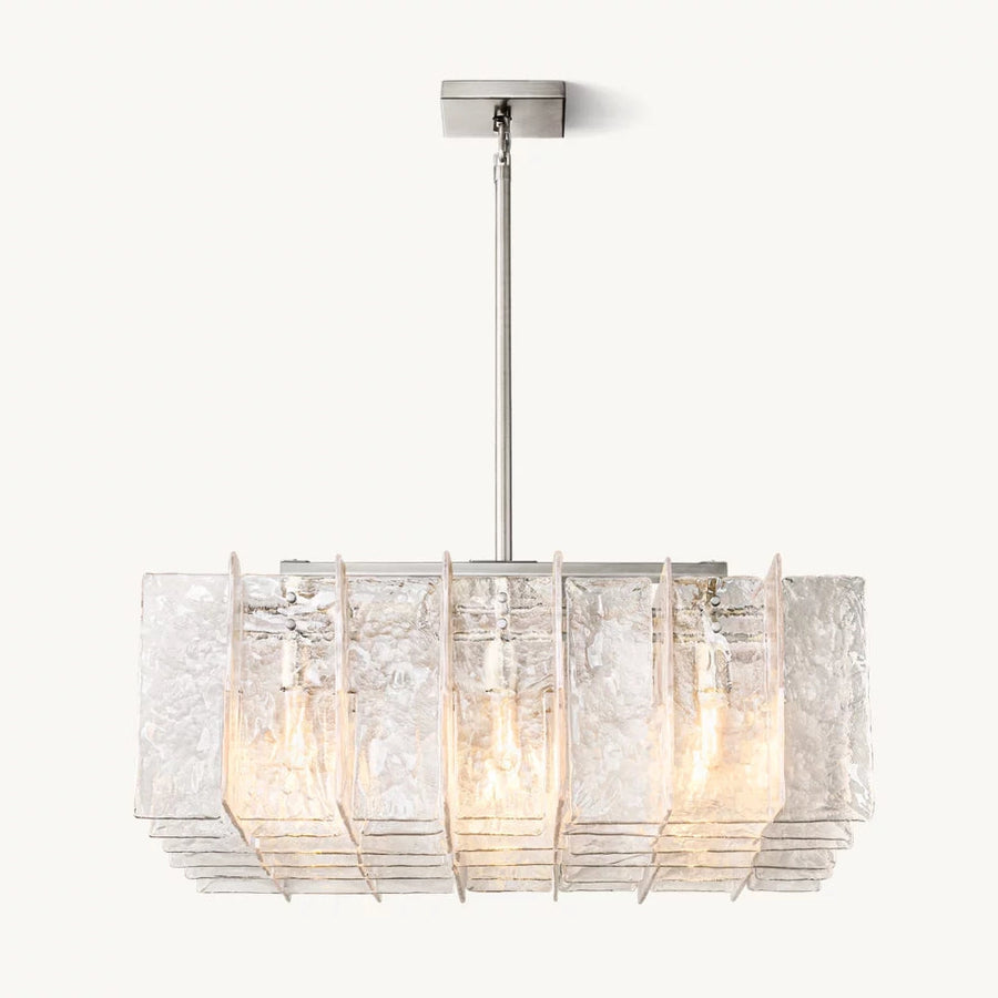 Lattice square chandelier 37"