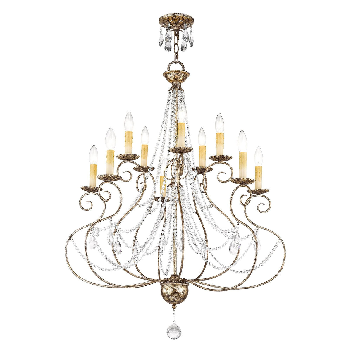 Livex Lighting Isabella 32 Inch 10 Light Chandelier Cp77867