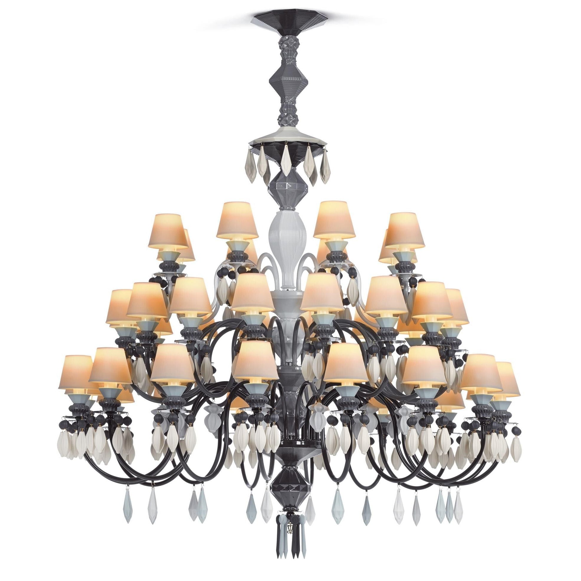 Lladro Belle De Nuit 49 Inch 40 Light Led Chandelier Cp301