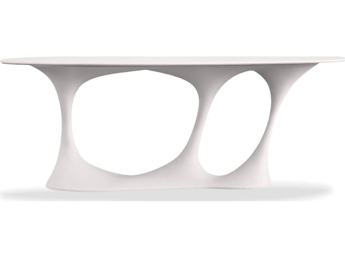 Flora Oval 79-Inch Dining Table in Tapioca MAS Epoxy