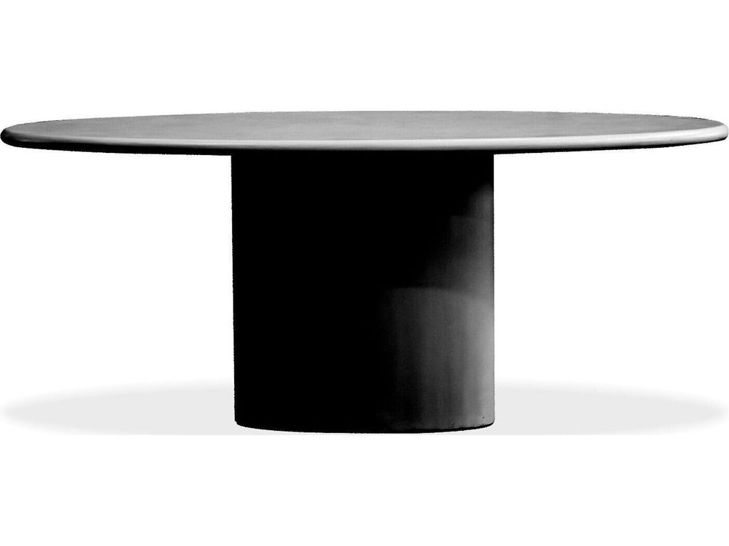 Tugg 87 Inch Oval Dining Table in Dusk Black Microskin