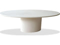 Tugg 78-Inch Oval Dining Table in Ivory Tusk Microskin
