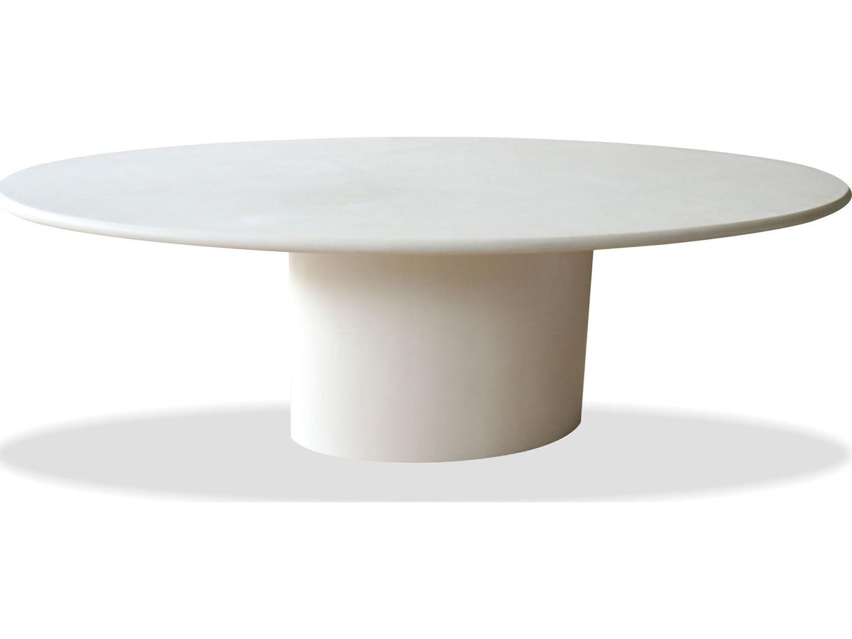 Tugg 78-Inch Oval Dining Table in Ivory Tusk Microskin