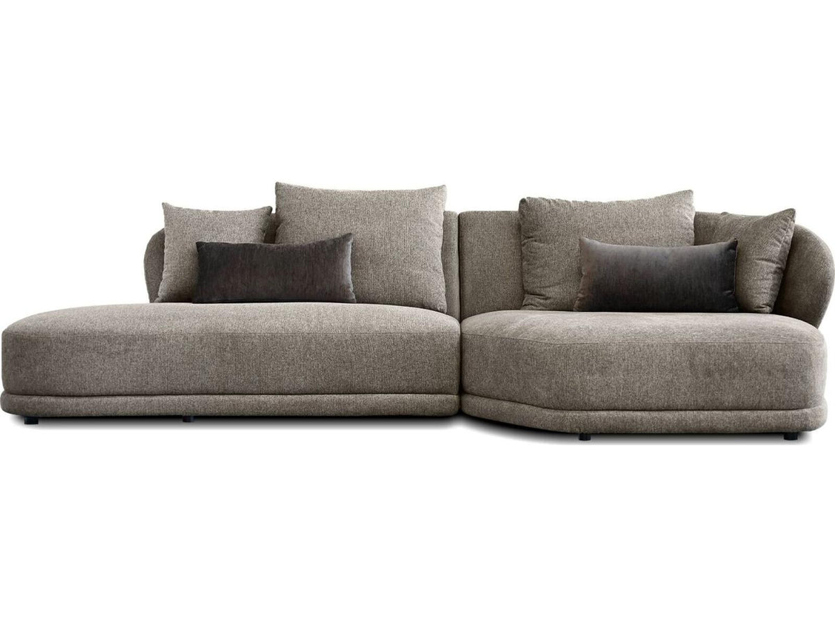 Voltaire 4-Piece Brindle Brown Fabric Modular Sectional Sofa