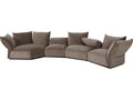 Tobago 4-Piece Modular Upholstered Sectional Sofa in Warm Taupe
